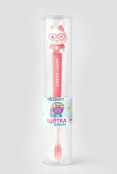 Зубная щётка для взрослых iLikeGift "Dreamy bunny", pink (21 см)