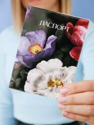ОБЛОЖКА ДЛЯ ПАСПОРТА «Flowers», плотность 600 мкм