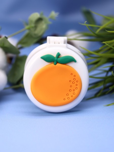 Расческа раскладная с зеркалом  "Summer orange folding", white 