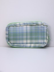 Пенал, косметичка "Plaid", green