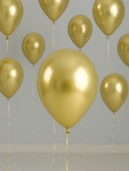 Набор воздушных шаров 10 шт. "Pearlescent magic set", gold (25 см)