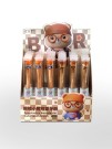 Зубная щётка для взрослых iLikeGift "Travel bear" (21 см), шоу-бокс 24 шт.