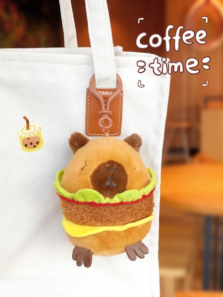 Плюшевый брелок "Capybara burger" 