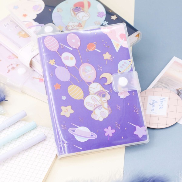 Блокнот "Space hare" balls, purp 