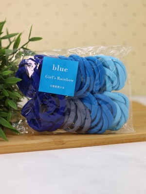 Набор резинок для волос "Rainbow", blue, 50 шт. в наборе