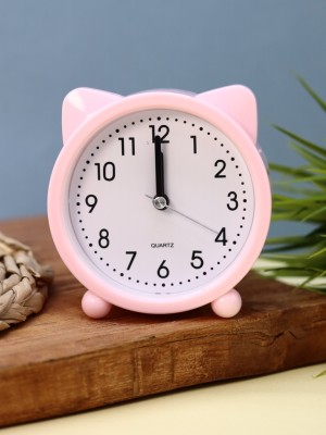 Часы-будильник "Cat ears", pink (11х10,5 см)