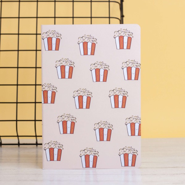 Тетрадь (A5) "Food popcorn", pink (14.5*21) 