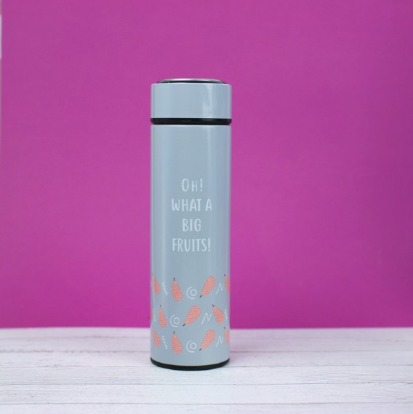Термос "What a big fruits", grey (400ml) 
