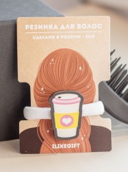 Резинка для волос ECO из дерева COFFEE-MY LOVE