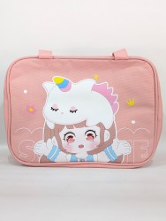 Сумочка - косметичка "Anime girl and bunny", pink (28*20*20)