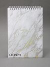 Скетчбук "White gold marble" 14х20 см,  плотность 100 гр