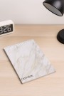 Скетчбук "White gold marble" 14х20 см,  плотность 100 гр