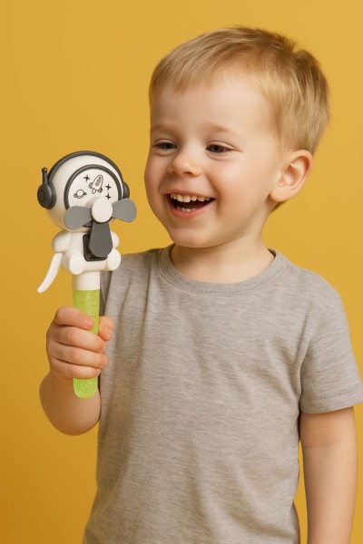 Портативный механический ручной вентилятор «Sweet astronaut», grey 