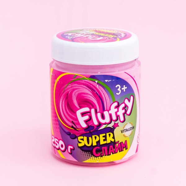 Fluffy Super Слайм, розовый 