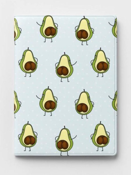 ОБЛОЖКА ДЛЯ ПАСПОРТА Avocado and popka, плотность 600 мкм 
