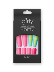 Накладные ногти GIRLY «Golden tides», 12 шт., с клеевыми пластинами