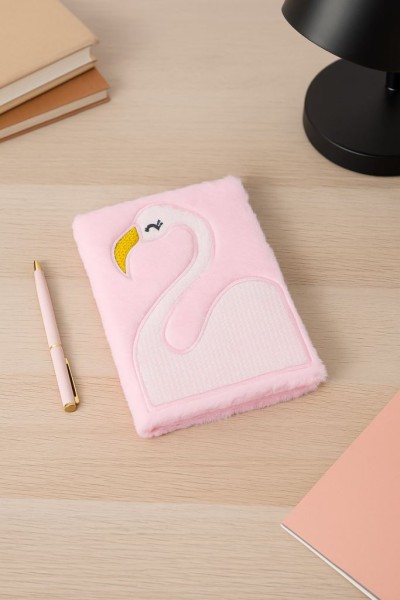 Блокнот плюшевый «Flamingo», pink, 21,5х15 см, плотность 70 гр. 