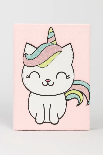 Блокнот плюшевый «Cat dress», rainbow-pink, 21,5х15 см, плотность 70 гр. 