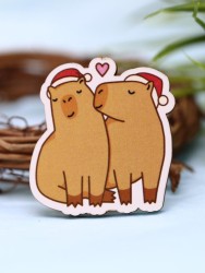 Значок ECO из дерева "Cappy new year! Love"