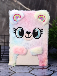 Блокнот плюшевый «Happy mouse», pink (21 х 15 см)