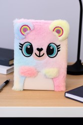 Блокнот плюшевый «Happy mouse», pink (21 х 15 см)