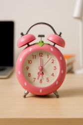 Часы-будильник «Strawberry», pink (7,5х10,5 см)