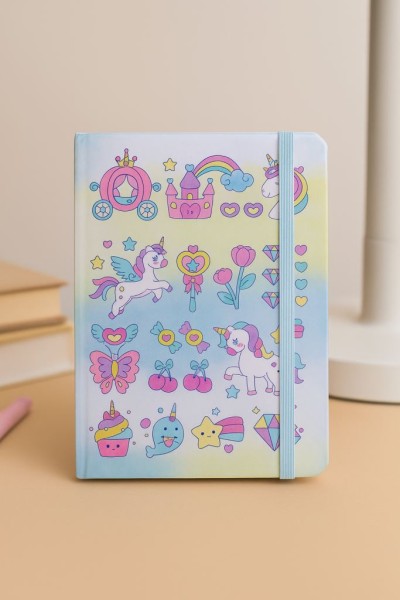 Блокнот (А5) "Unicorn fairytale", yellow (14.5*21) 