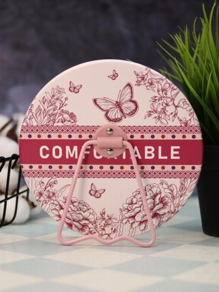 Зеркало настольное "Comfortable", красное (15,5*16 см) 