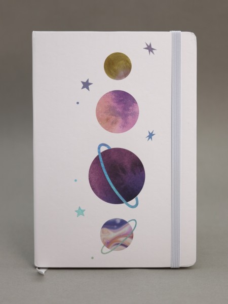 Блокнот (А5) "Universe planets", white (14.5*21) 