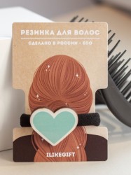 Резинка для волос ECO из дерева TIFFANY HEART