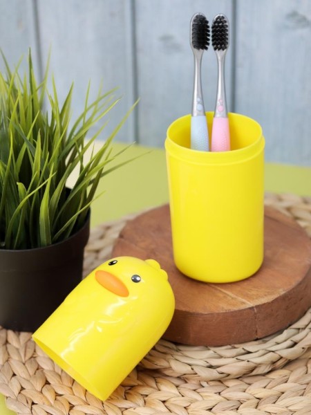 Контейнер для зубных щеток / кистей "Little duck", yellow 