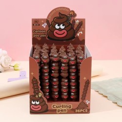 Ручка гелевая "Poop sausage mouth", brown, шоу-бокс 36 шт.
