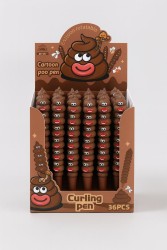 Ручка гелевая "Poop sausage mouth", brown, шоу-бокс 36 шт.