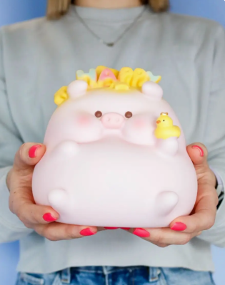 Копилка «Pig happy», pink (19 см), пластик