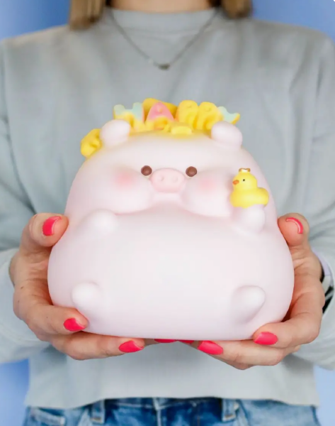 Копилка «Pig happy», pink (19 см), пластик 