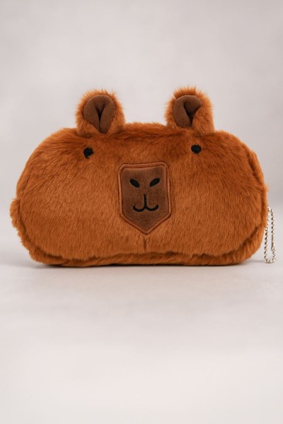 Пенал плюшевый "Serious Capybara", brown (18*9 см) 