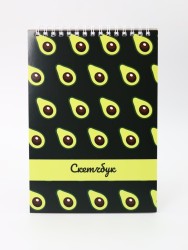 Скетчбук "Many avocado" 14х20 см,  плотность 100 гр