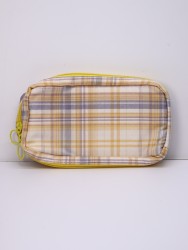 Пенал, косметичка "Plaid", yellow