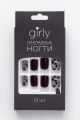 Накладные ногти GIRLY «Dalmatian», 12 шт., с клеевыми пластинами