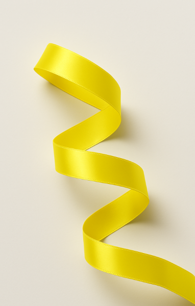 Лента для декора и подарков "Ribbon of Joy", yellow (2 см*1 м) 