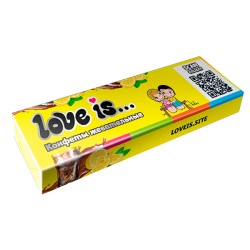 Жевательная конфета "Love is", кола-лимон 24 шт