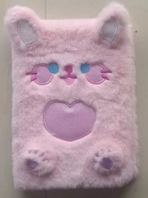 Блокнот плюшевый "Cute cat", pink