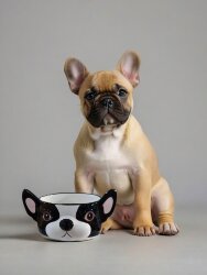 Керамическая миска для животных «French bulldog», 890 ml