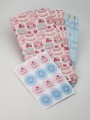Набор подарочных пакетов+наклейки (6 шт.) "Sweets", 24*13*8