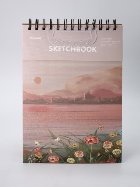 Скетчбук (B5) "Beautiful scenery", pink (18*25) 30 л. 130 г/м 