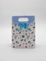 Пакет подарочный (XS) "Many flowers", light blue  (12x6x16)
