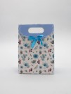Пакет подарочный (XS) "Many flowers", light blue  (12x6x16)