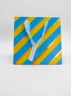 Пакет подарочный «Congratulations" , yellow-blue (23*23*20)