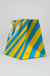 Пакет подарочный «Congratulations" , yellow-blue (23*23*20)