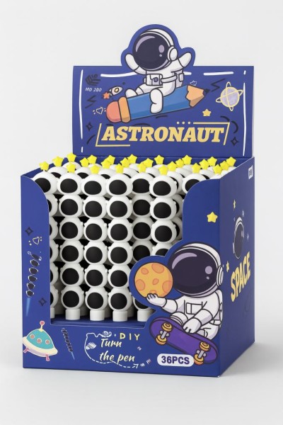 Ручка гелевая  "Star astronaut", yellow, шоу-бокс 36 шт. 